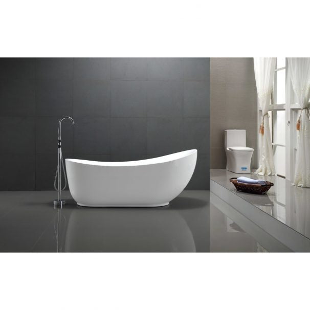 ANZZI TALYAH SERIES 5.92 Ft. Freestanding Bathtub In White