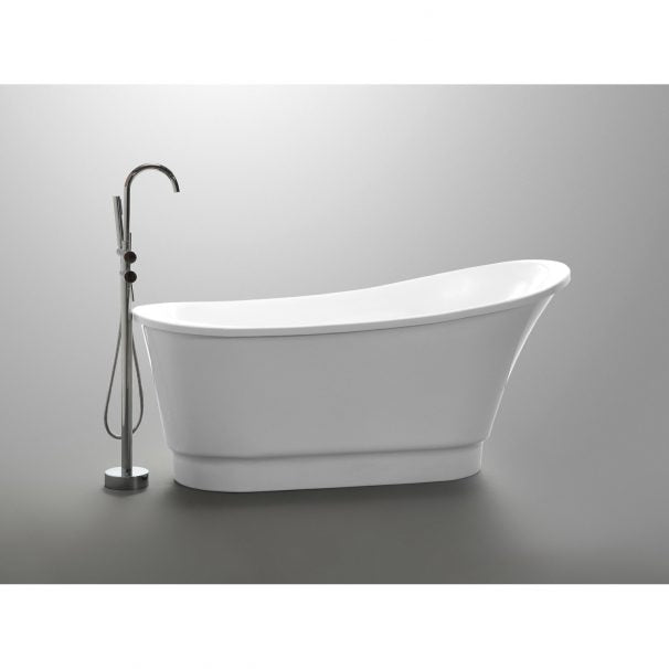 ANZZI PRIMA 67 IN. Acrylic Flatbottom Non-Whirlpool Bathtub In White