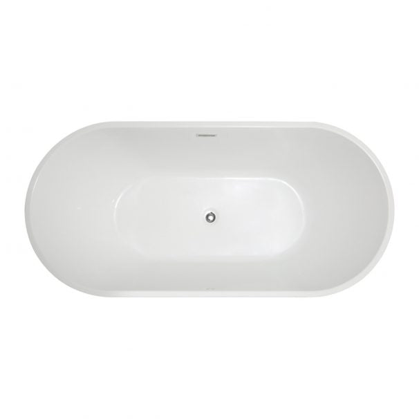 ANZZI CHAND SERIES 5.58 Ft. Freestanding Bathtub In White