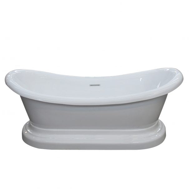 ANZZI RUBY 5.9 Ft. Acrylic Flatbottom Non-Whirlpool Bathtub-White