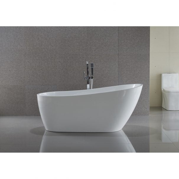 ANZZI TREND SERIES 5.58 Ft. Freestanding Bathtub In White