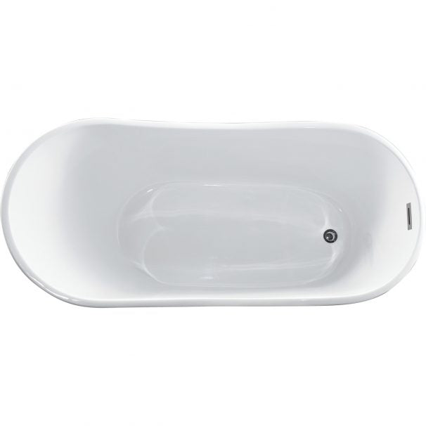 ANZZI KAHL SERIES 5.58 Ft. Freestanding Bathtub In White