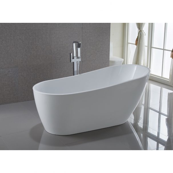 ANZZI TREND SERIES 5.58 Ft. Freestanding Bathtub In White