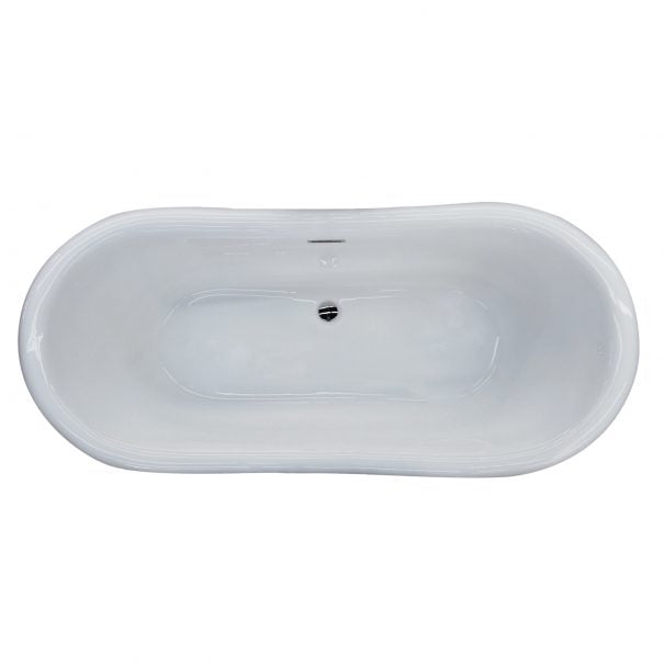 ANZZI RUBY 5.9 Ft. Acrylic Flatbottom Non-Whirlpool Bathtub-White