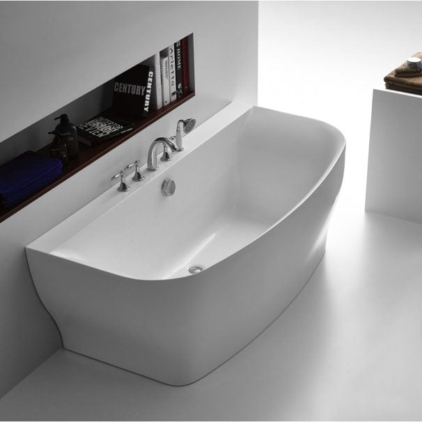 ANZZI BANK SERIES 5.41 Ft. Freestanding Bathtub In White