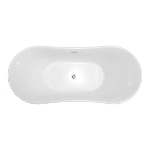 ANZZI EFT SERIES 5.58 Ft. Freestanding Bathtub In White