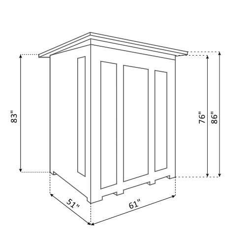 Enlighten Sauna DIAMOND - 3 Slope