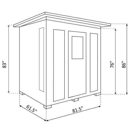 Enlighten Sauna RUSTIC - 5 Slope